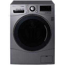LG FH4A8JDS4 Freestanding Washing Machine, 10kg Load, A+++ Energy Rating, 1400rpm Spin, Silver